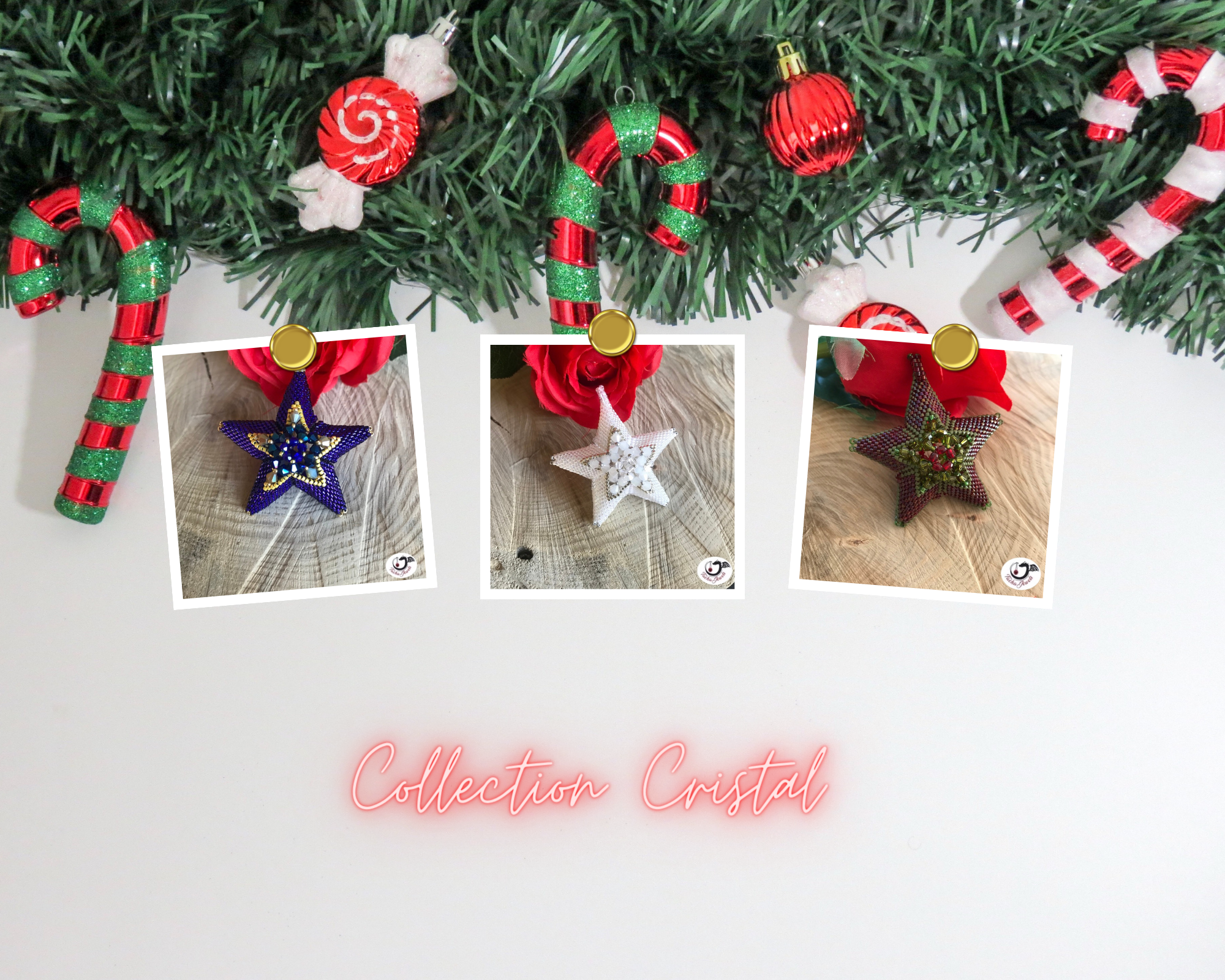 Mini Étoile Tissée avec Cristaux Scintillants