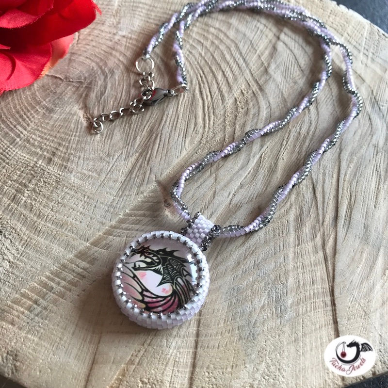 Miniature : Collier Tissé en Spirale Miyuki : Éclat Magique Made in France
