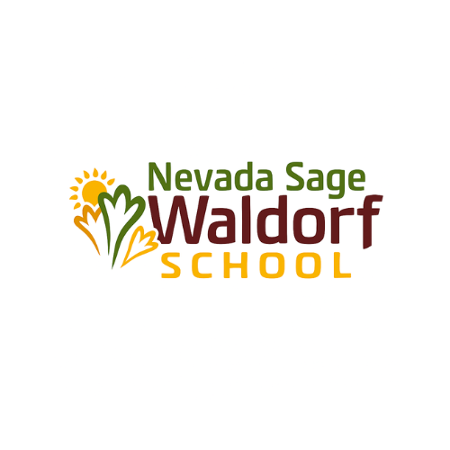 Nevada Sage Waldorf School logo with text and colorful image. New RCM Site.