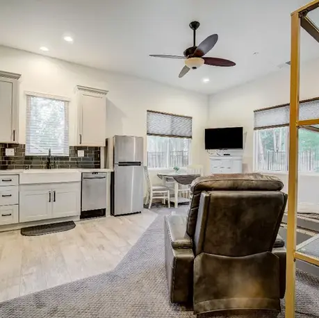 Guest suite kitchenette and sitting area in The Motherlode