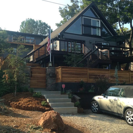 Renovated A-frame home with a new pool, spa and reclaimed-wood outdoor kitchen in Historic Folsom, CA