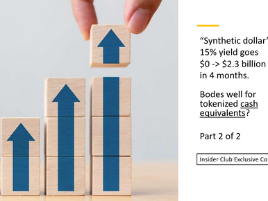 How quickly will tokenized TBills eat into tokenized cash market? Pt.2