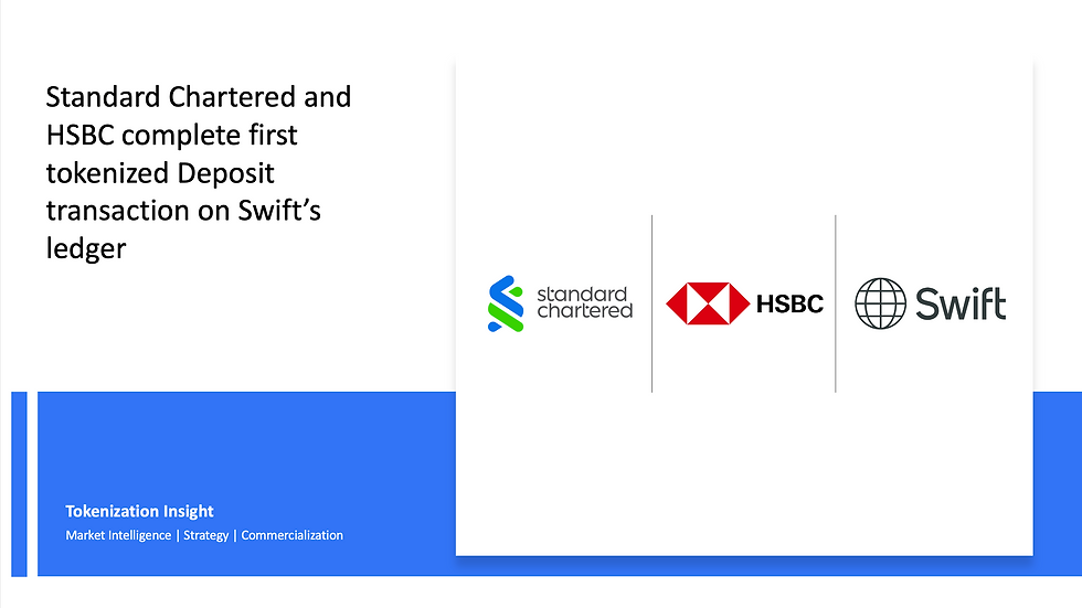 Standard Chartered and HSBC Complete First Tokenized Deposit Transaction on Swift’s Blockchain