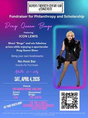 WTCC DRAG QUEEN BINGO -- Saturday, 4/4/26 @ 6:00 PM