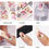 Thumbnail: Water Transfer Nail Stickers, Nail Decals, Pink Flower Design, Pink Flower Nail