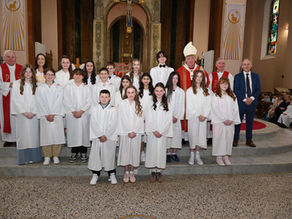 Chrildren from Gaelscoil na Cruaiche, Scoil Phadraig, St. Colmcille's, Brackloon, Drummin, Lecanvey & Murrisk National Schools making their Confirmation with Archbishop Francis Duffy 16th April 2026
