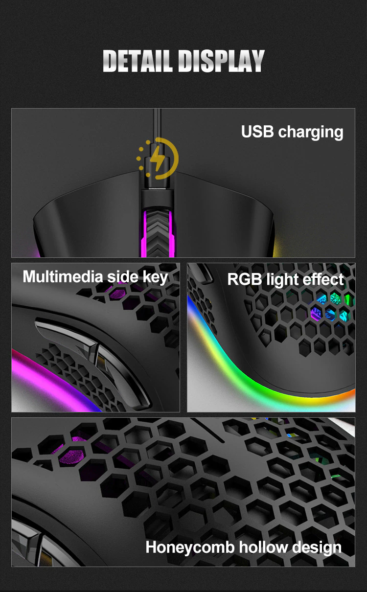 Miniatura: Wireless Mouse Gaming Rechargeable Optical Mouse Cordless 7 Color LED Backlit PC