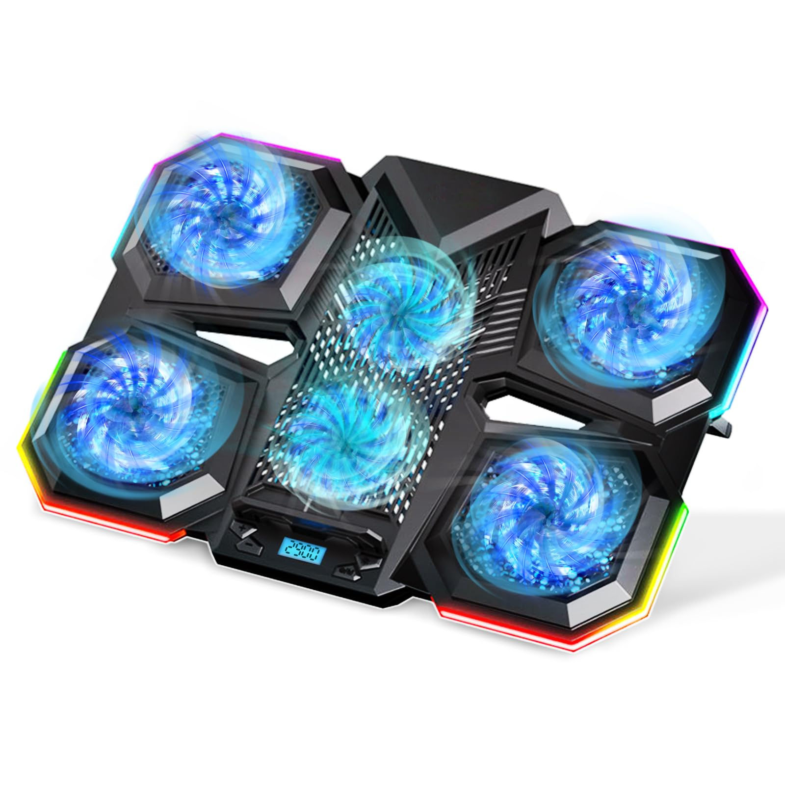 Allchn Laptop Cooling Pad Gaming Laptop Cooling Laptop Cooler Stand with 6 Cooli
