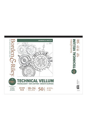 Denril Drafting Table Cotton Rag Paper Borden & Riley Denril 3.5 Mil Multi ...