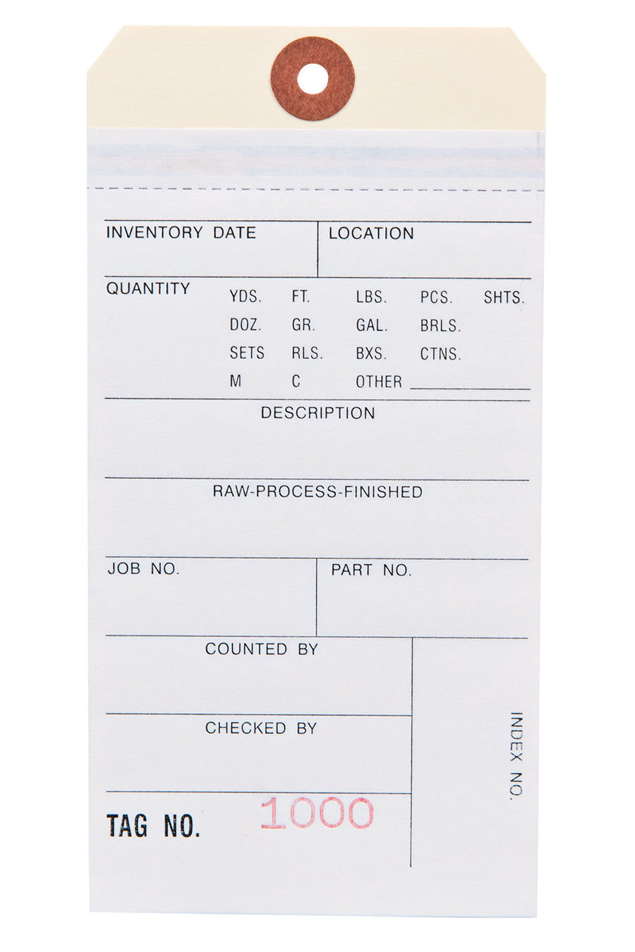 Two-Part NCR Inventory Tags, Numbered #1000 - #1499, 500/Bx | Maco