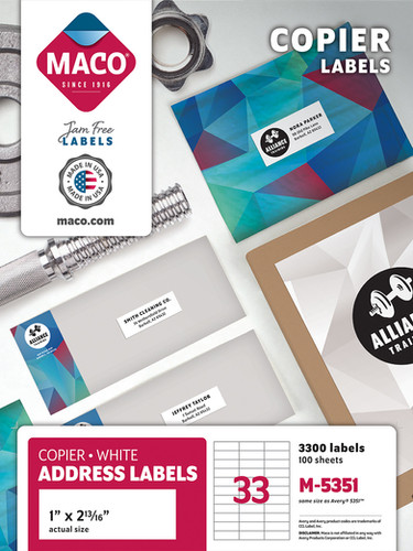 Copier White Address Labels, 1