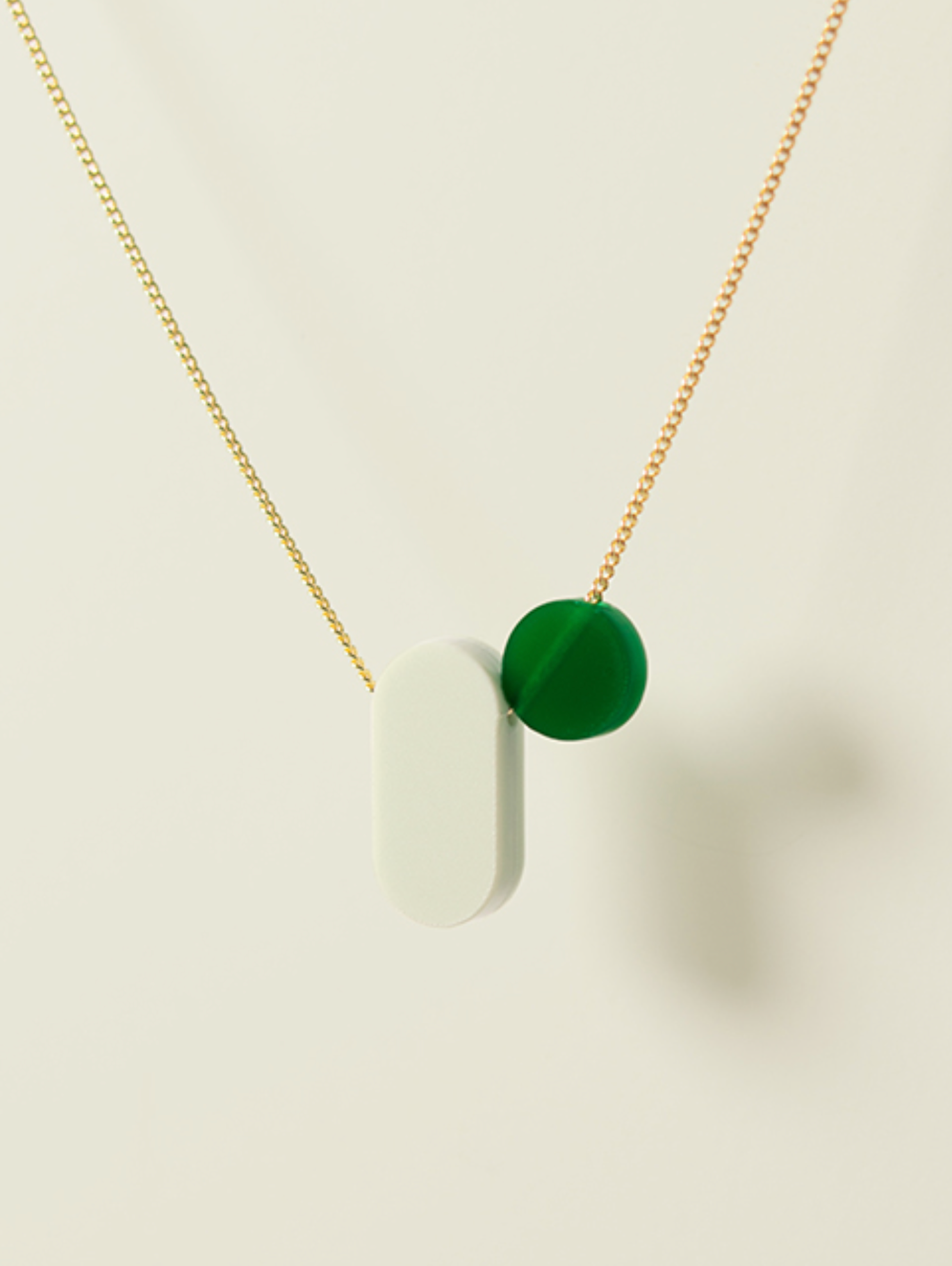 Soft necklace Pistache-Emerald