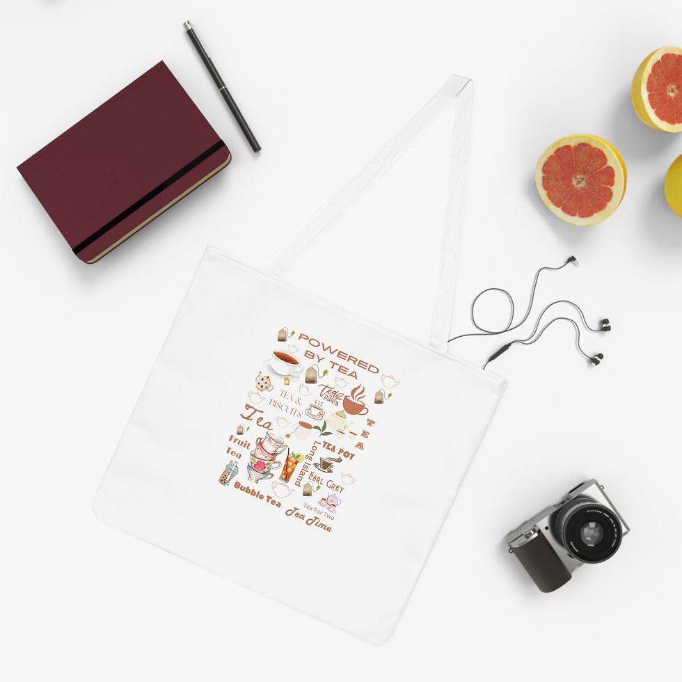 Thumbnail: Powered By Tea, Shoulder Tote Bag