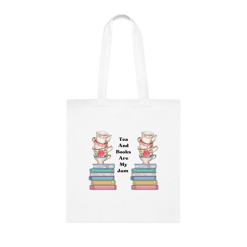 Tea and Books Are My Jam Cotton Tote