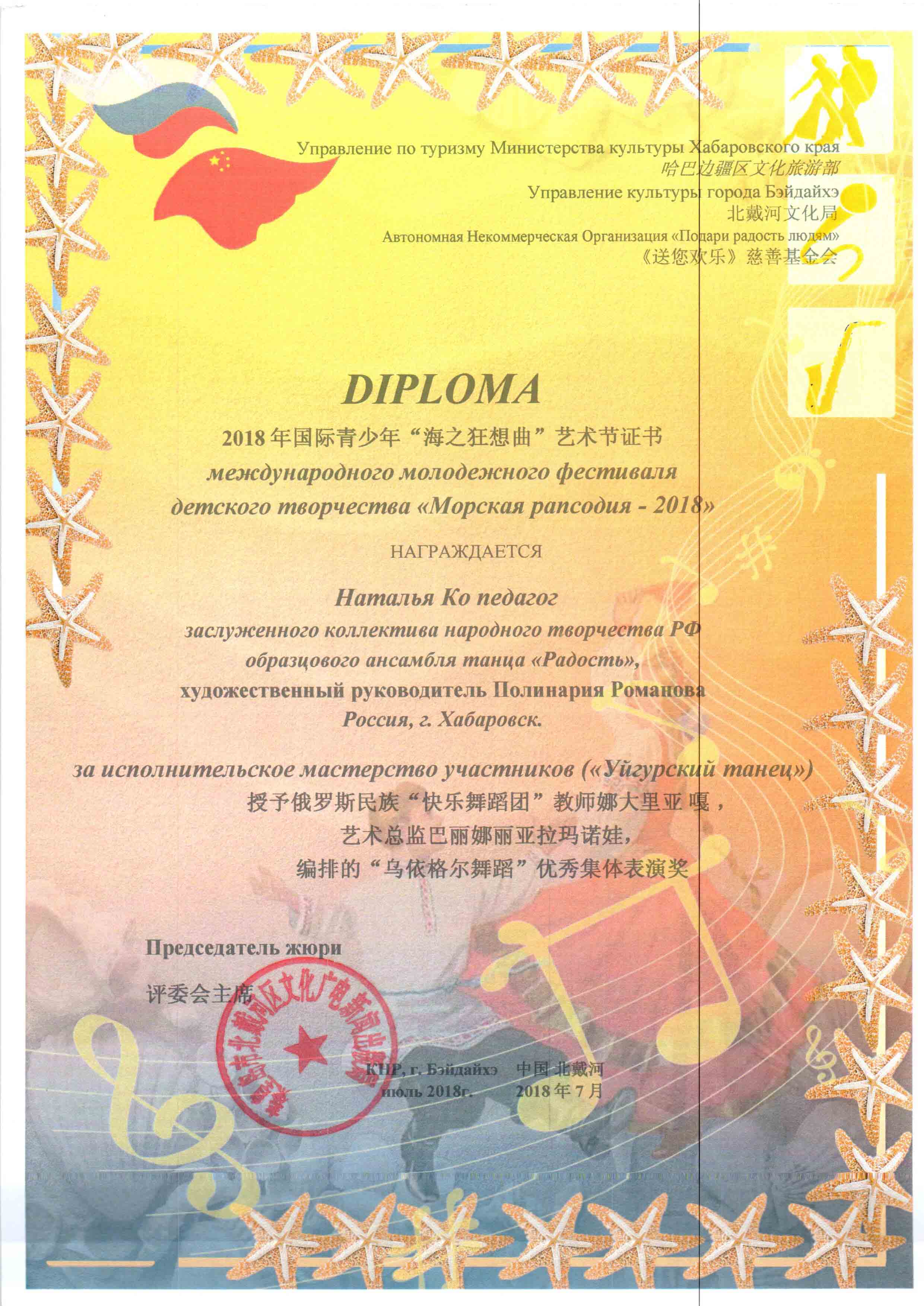 Диплом Наталье Ко