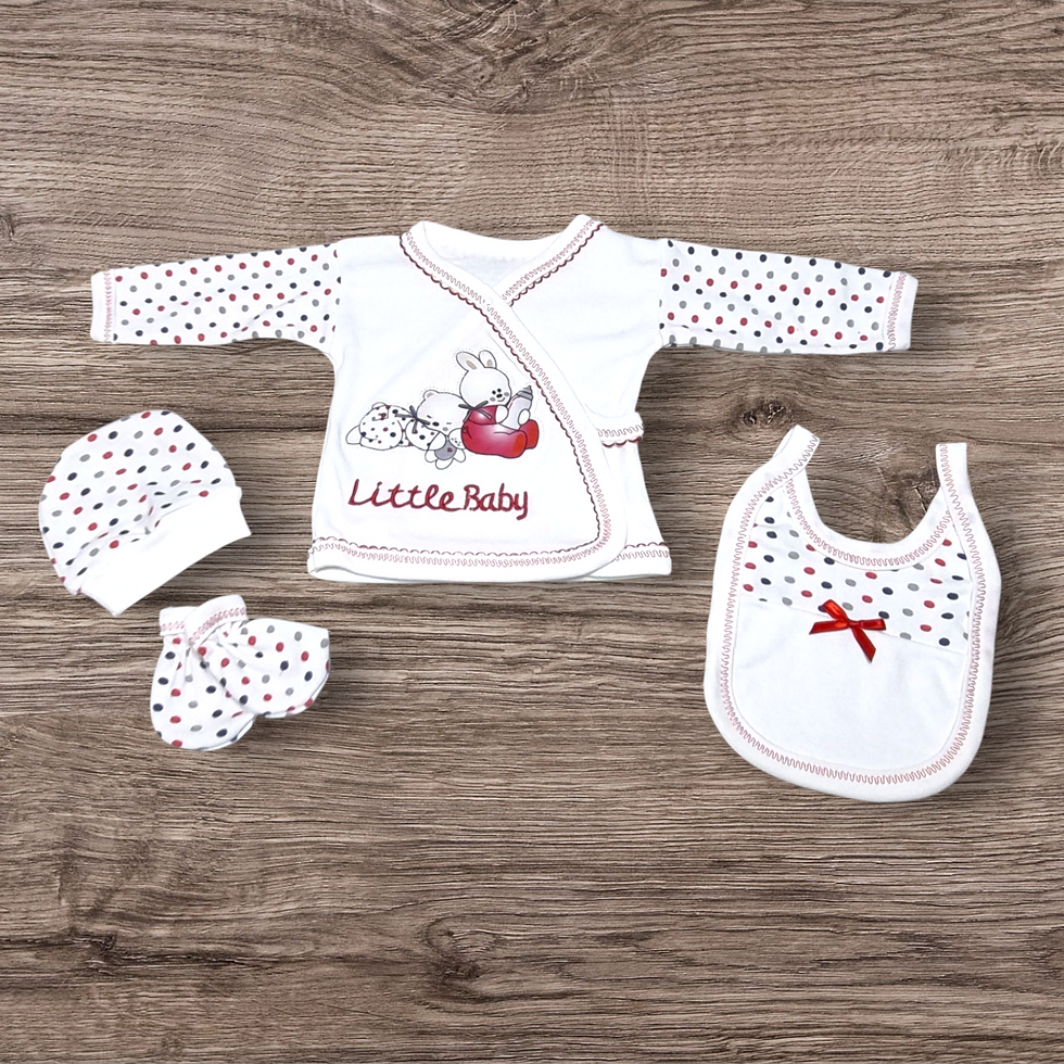 Hastane Çıkışı Seti 5 Parça Lıtle Baby Baskılı