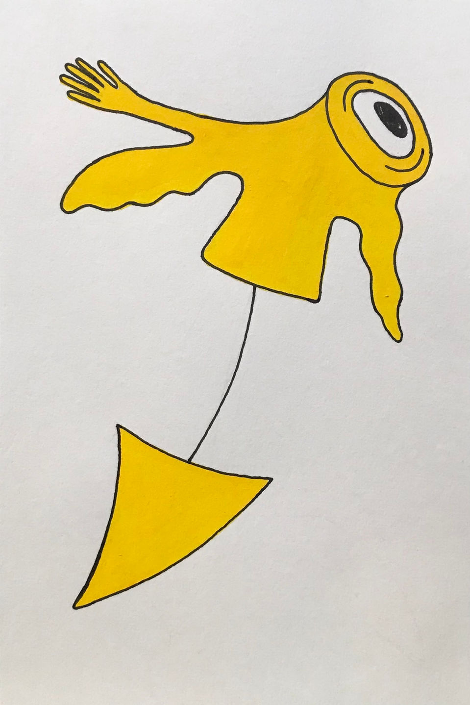 vreemde snuiter Illustration pen yellow bee  