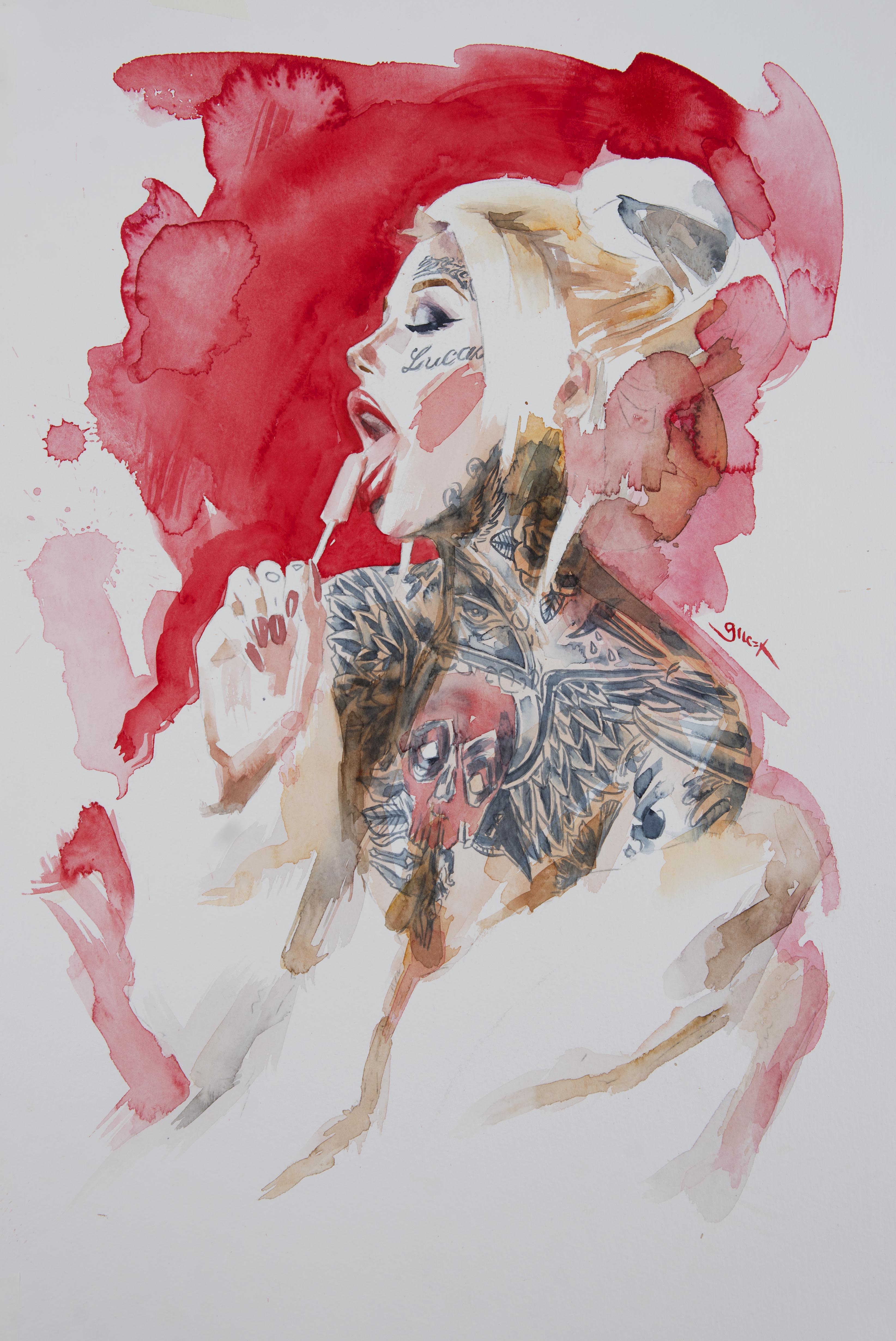 'Fur Coat on Red'