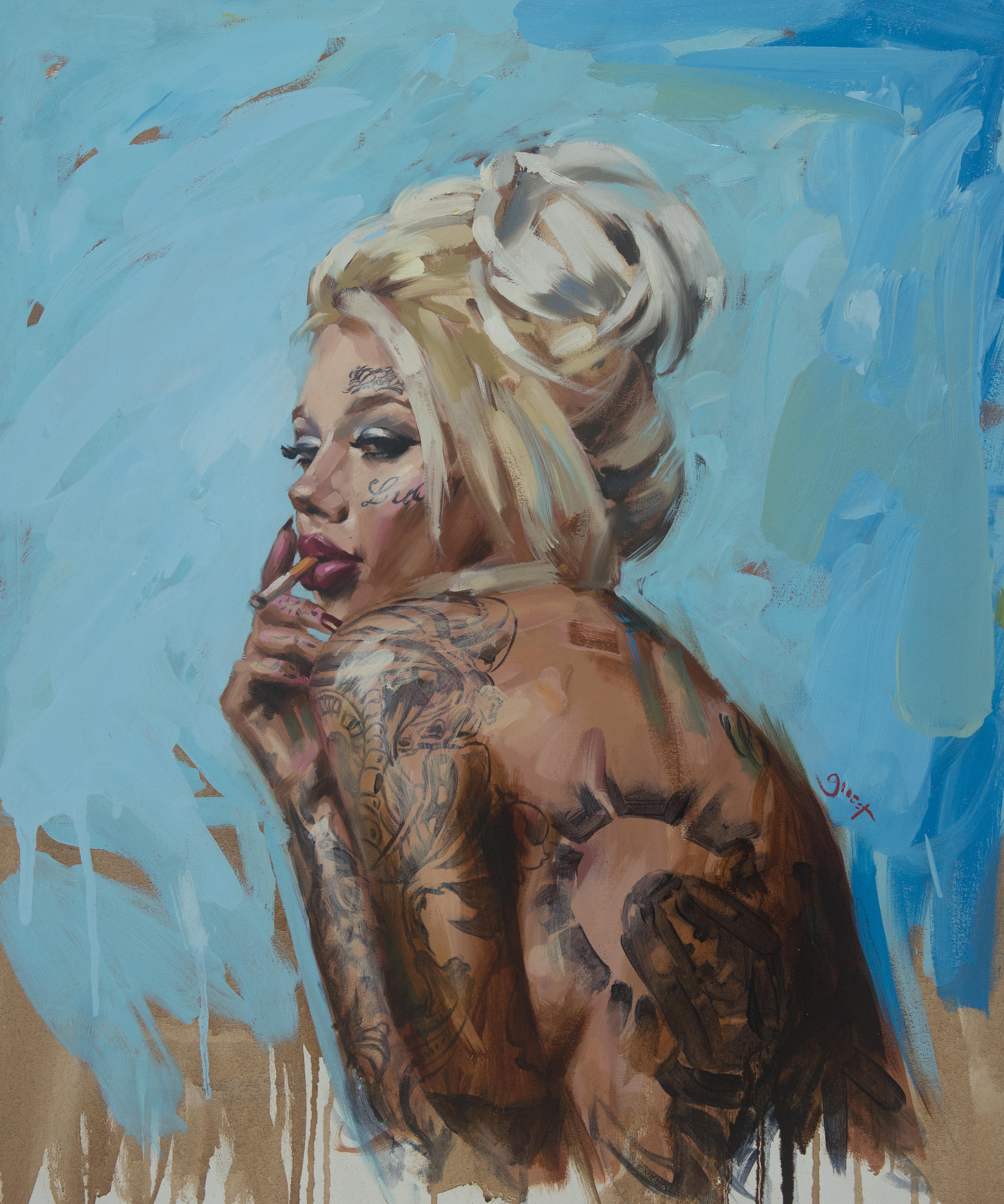 'Blonde Smoking'