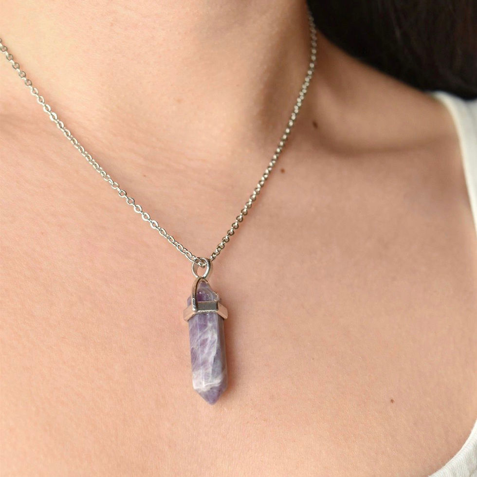 Miniatura: Collar con piedra en punta