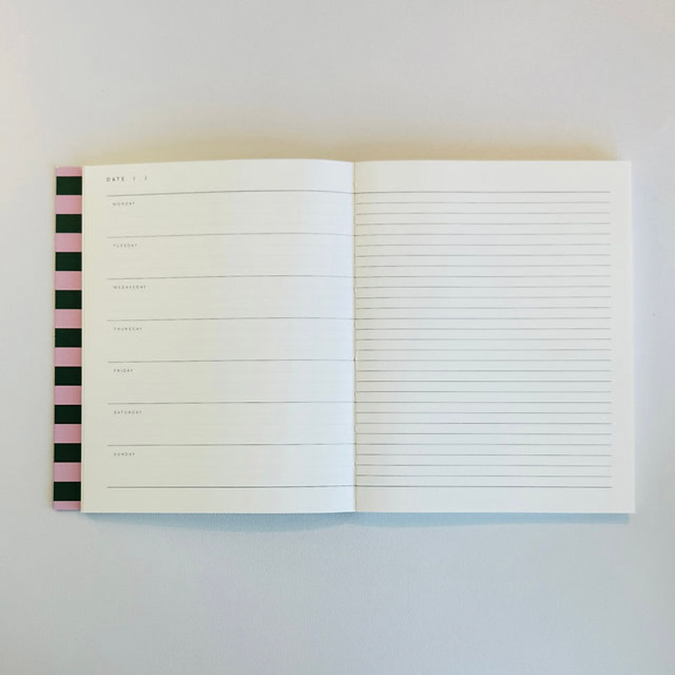 Miniatura: Planner semanal -  rosa & verde 