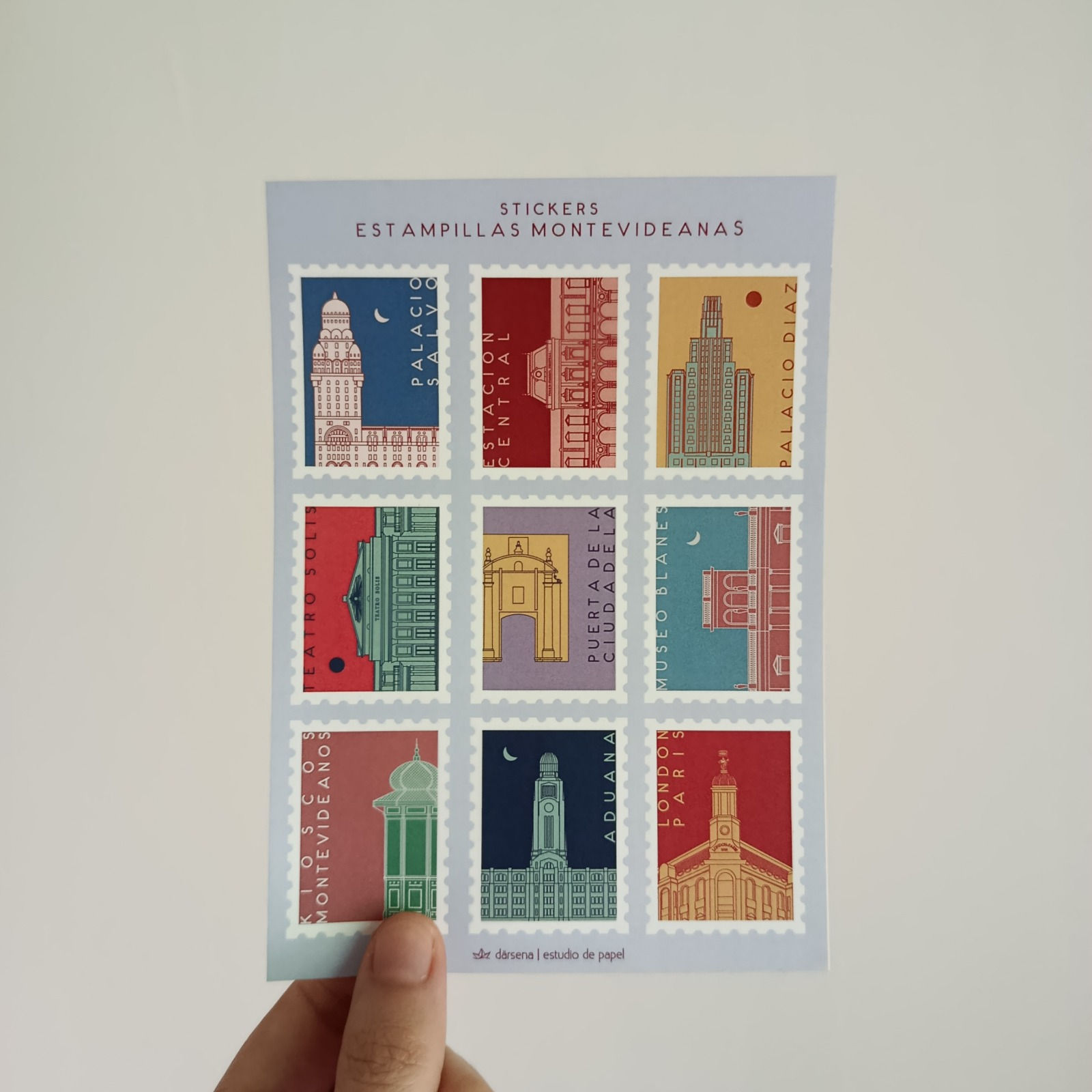 Stickers estampillas montevideanas
