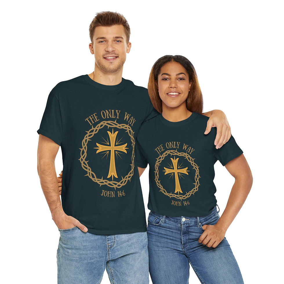 Thumbnail: Faith-Inspired Tee | "The Only Way" John 14:6 | End Time Church Apparel