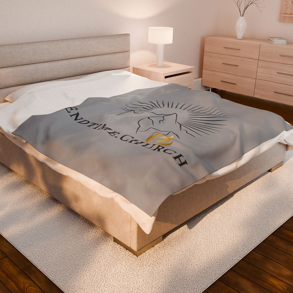 Thumbnail: Cozy Velveteen Plush Blanket - Perfect Endtime.Church Lovers