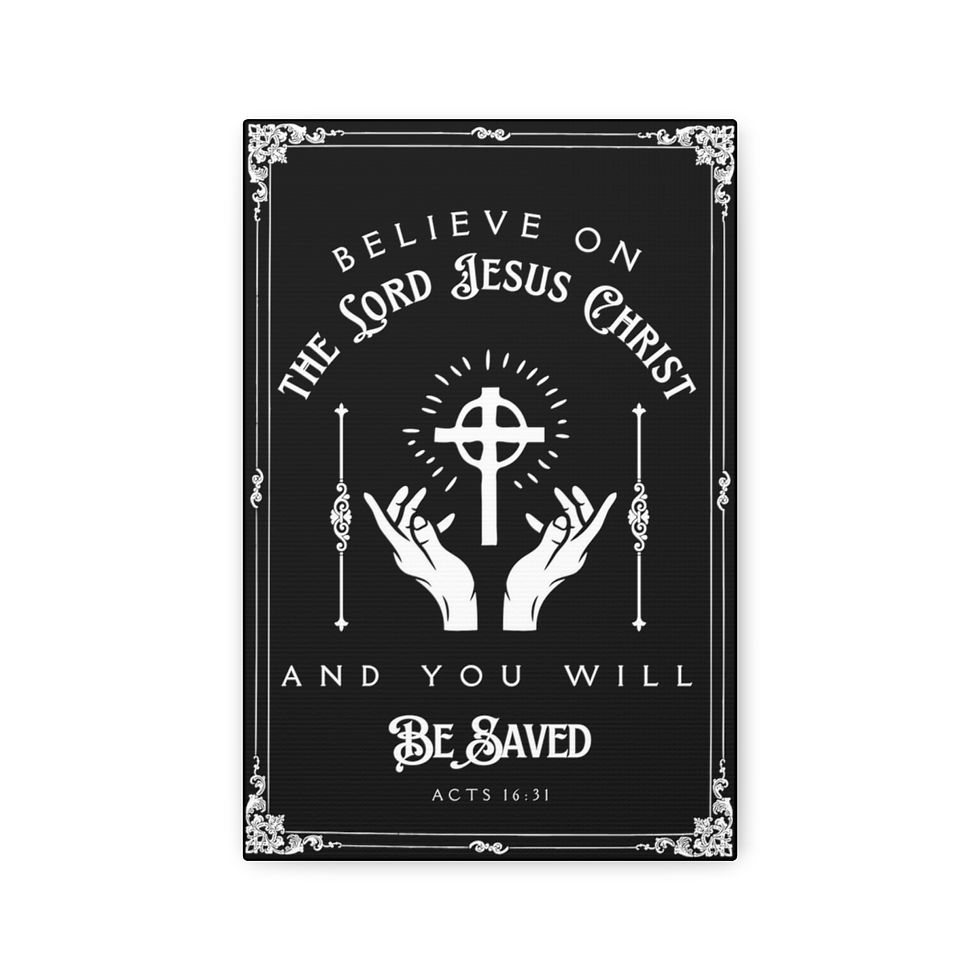 Thumbnail: Acts 16:31 Canvas Wall Art