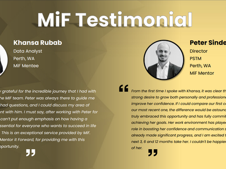 The Mentorship Journey of Peter (Mentor) and Khansa (Mentee)