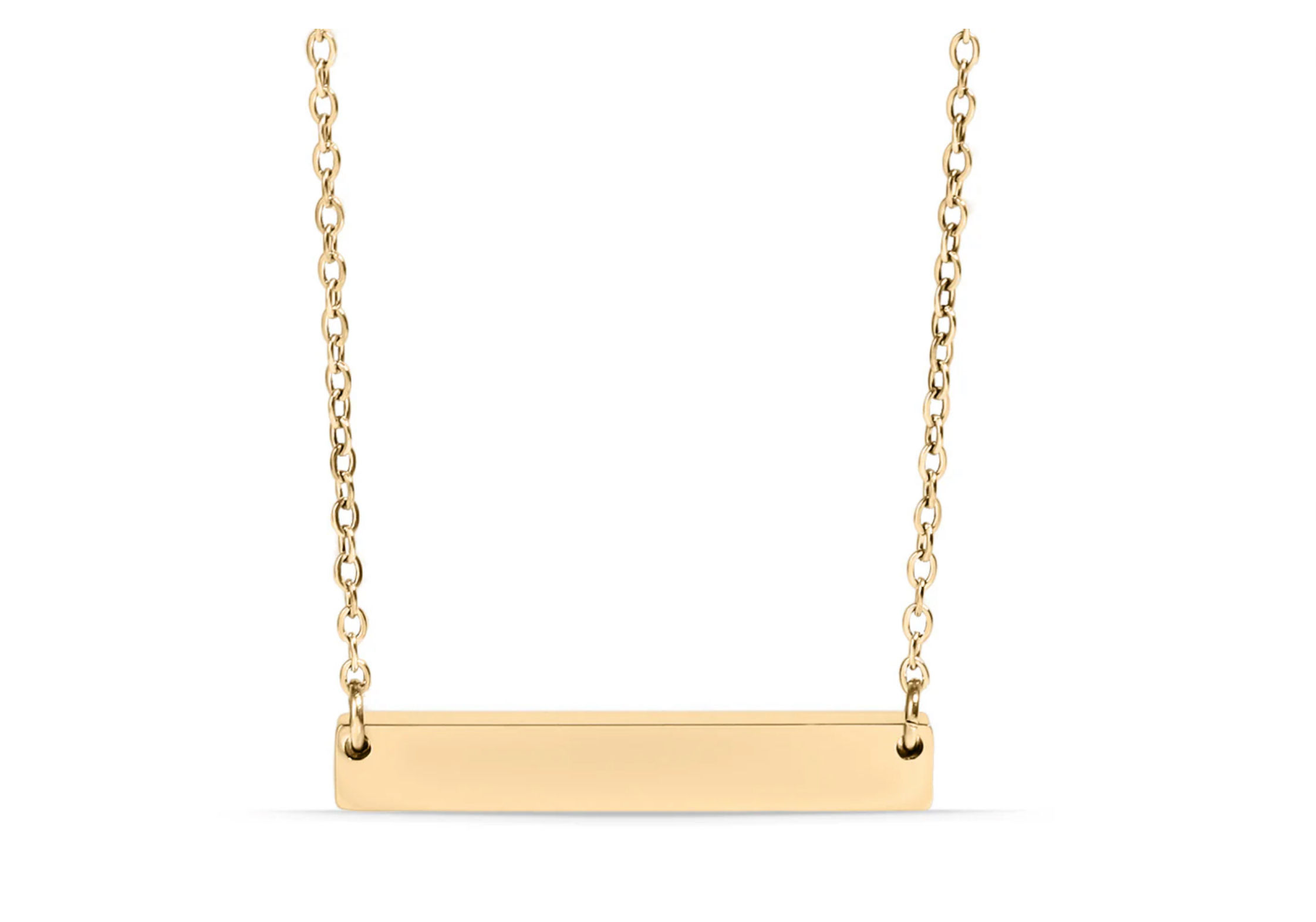 Engraved bar in gold or stainless steel