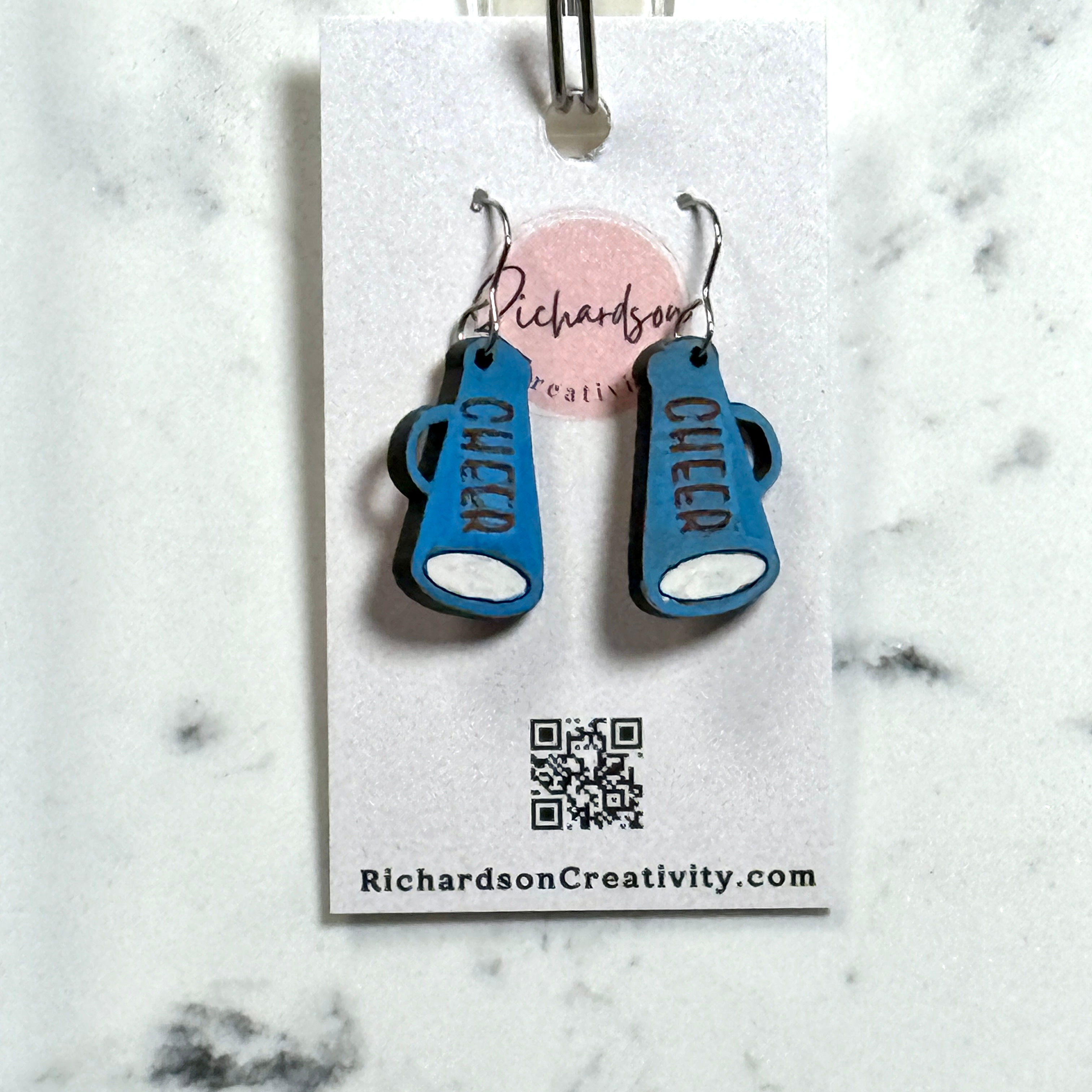 blue cheer megaphone  earrings