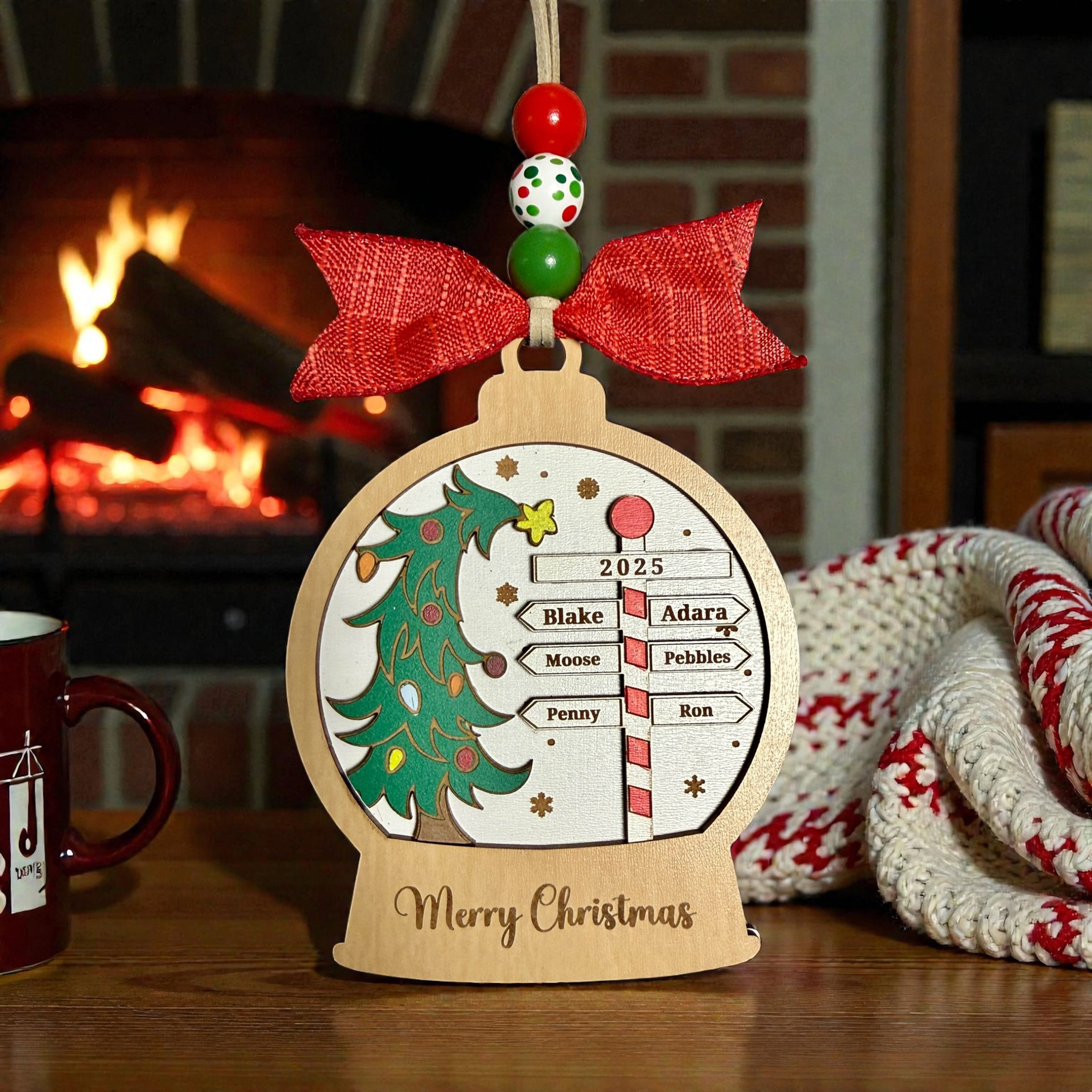 North Pole Snow Globe Ornament