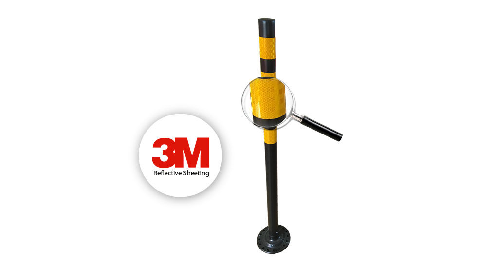 Thumbnail: Black Round Delineator with flexible base