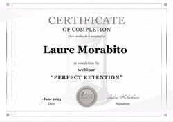 Diplôme Formation Rétention Parfaite / Julia Kharlova / 2023