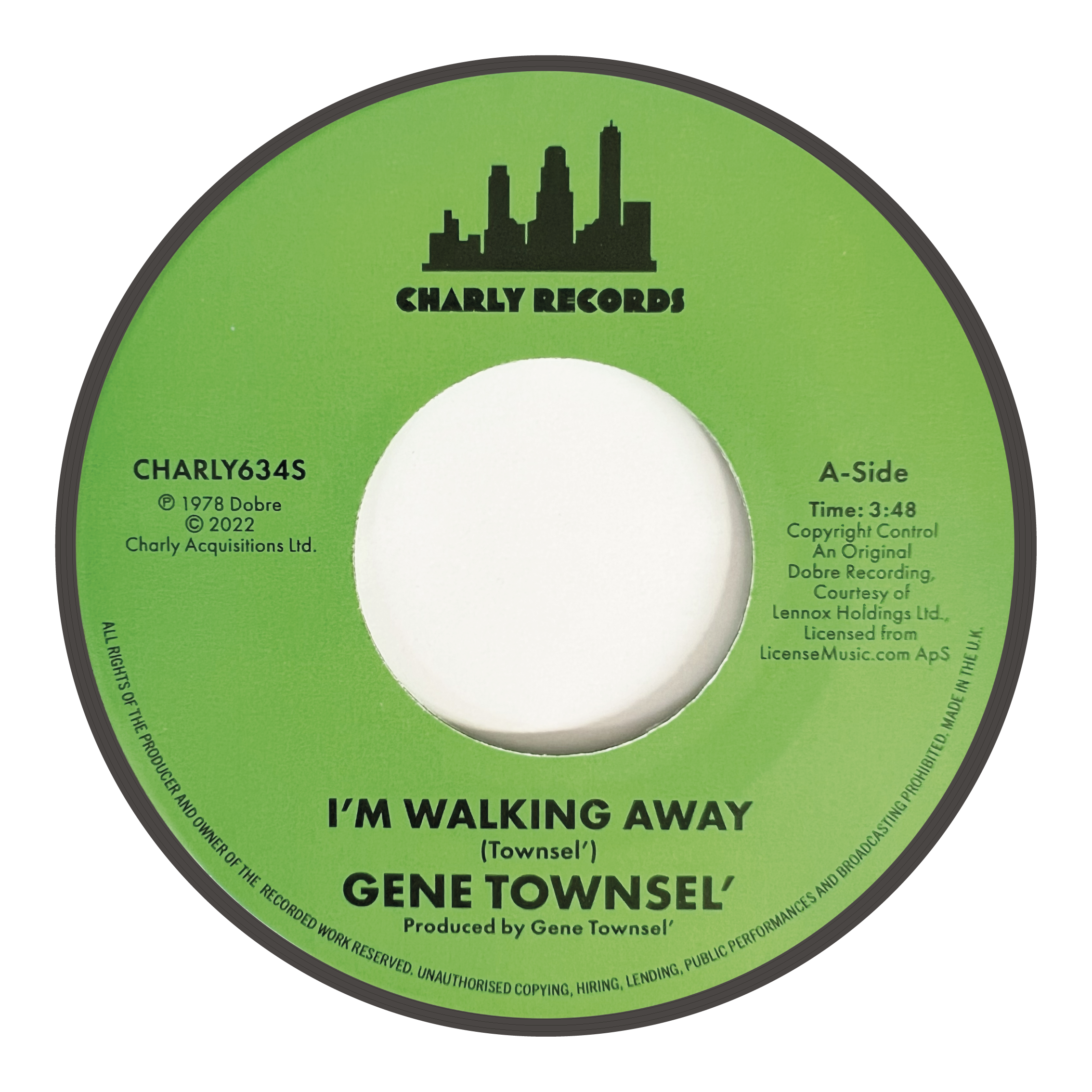 GENE TOWNSEL - IM WALKING AWAY