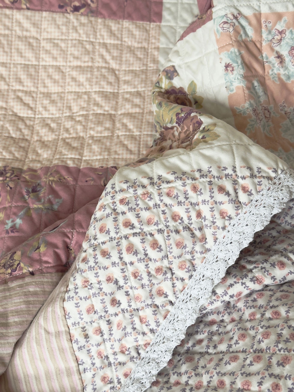 Vintage reversible quilted bedspread patterns