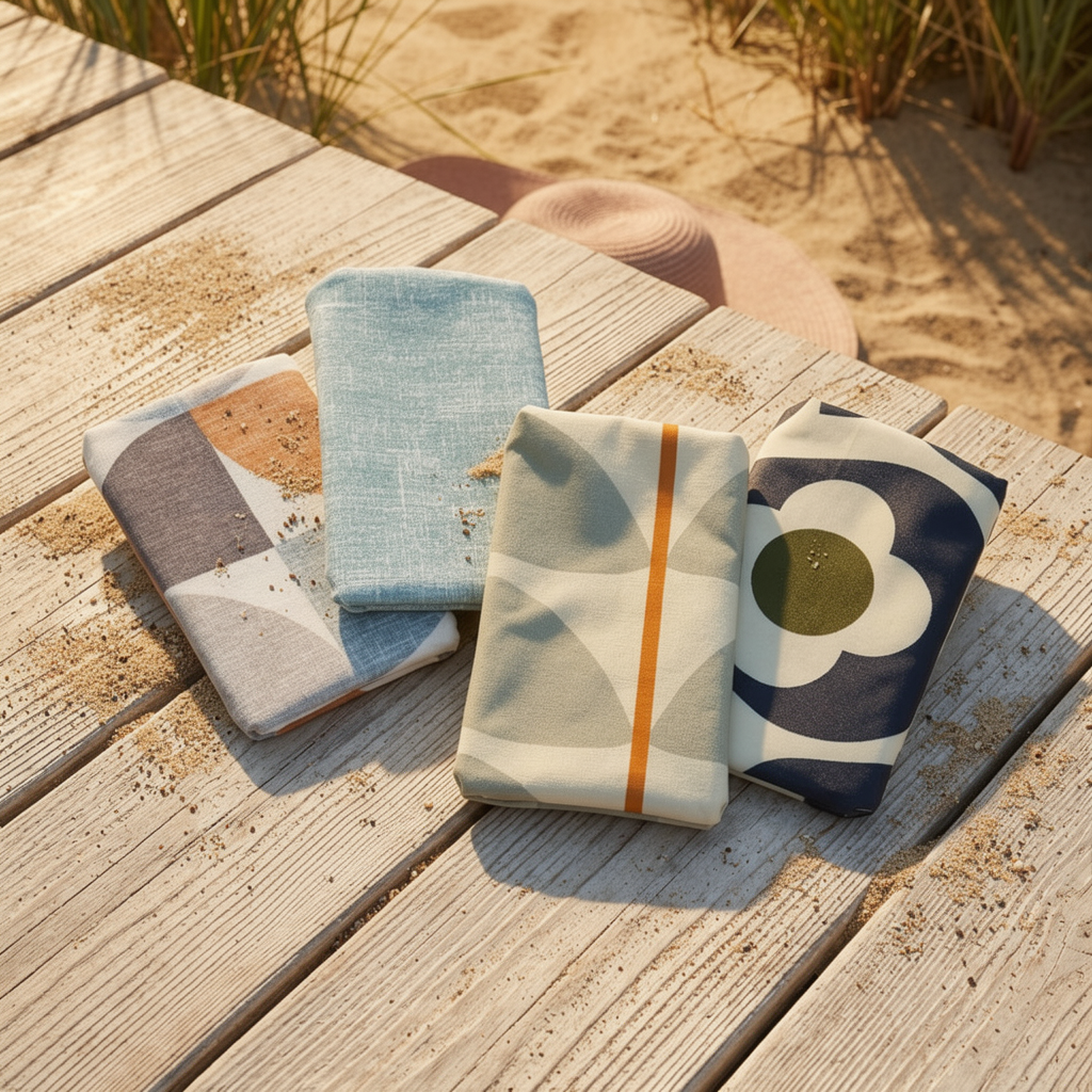 Four retro patterned padded sunglasses cases