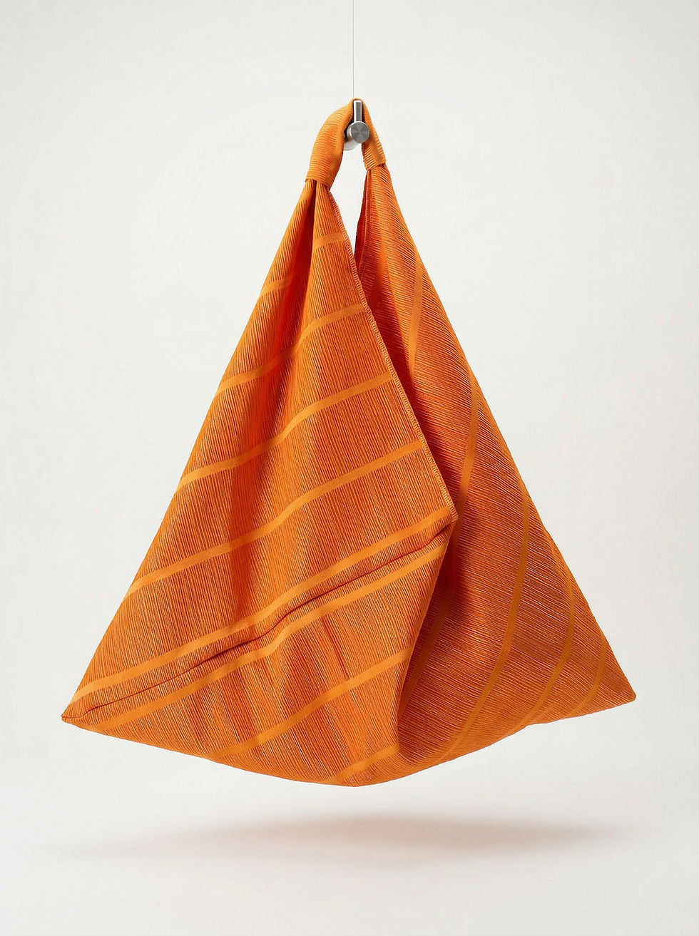 Orange striped Azuma style shoulder bag