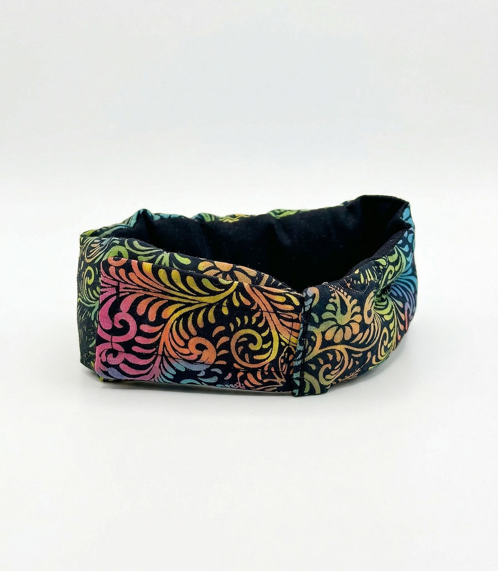 CaniFeed Support Collar, vibrant swirled pattern
