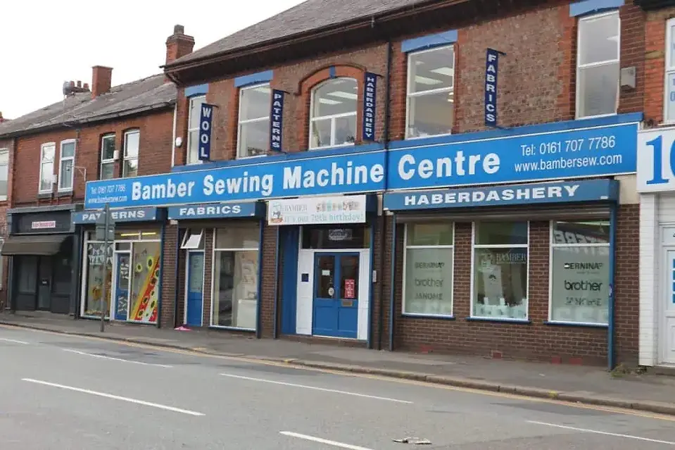Photograph of Bamber Sewing Machine shop in Eccles, Salford.