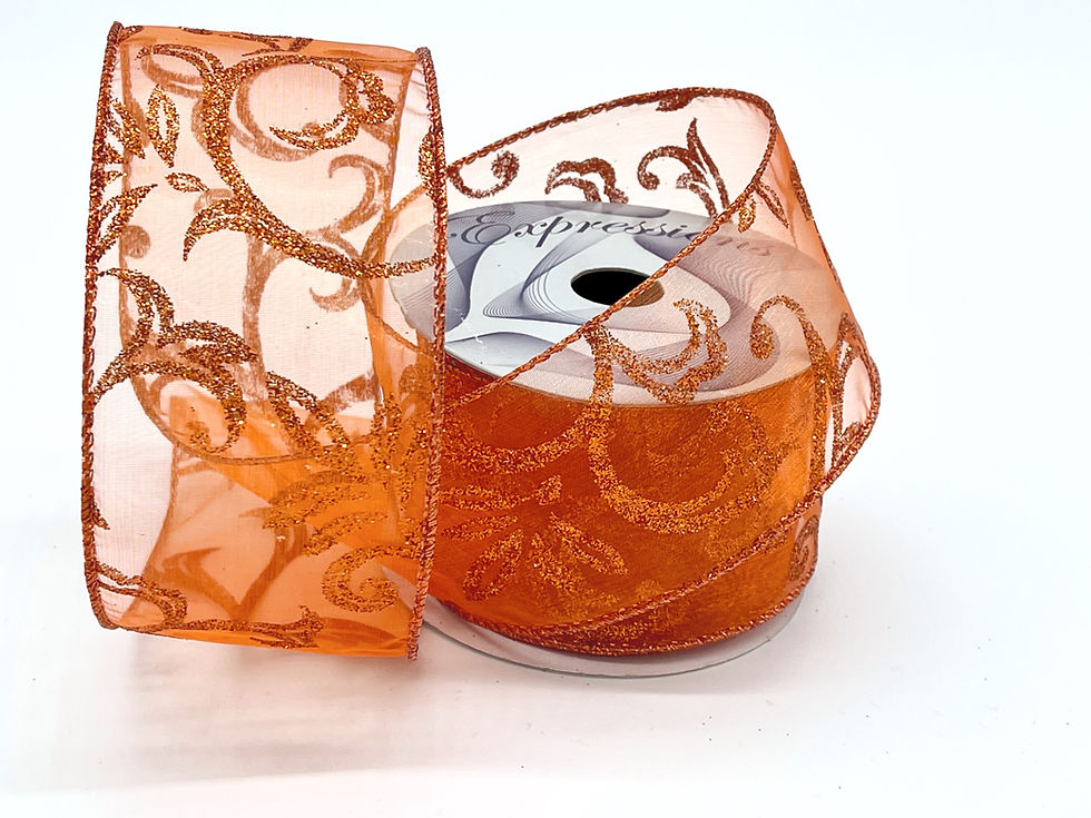 Thumbnail: Sheer Copper Scroll Ribbon