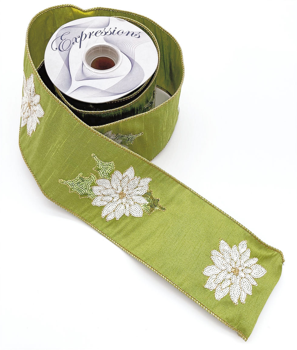 Sequin Poinsettia Ribbon