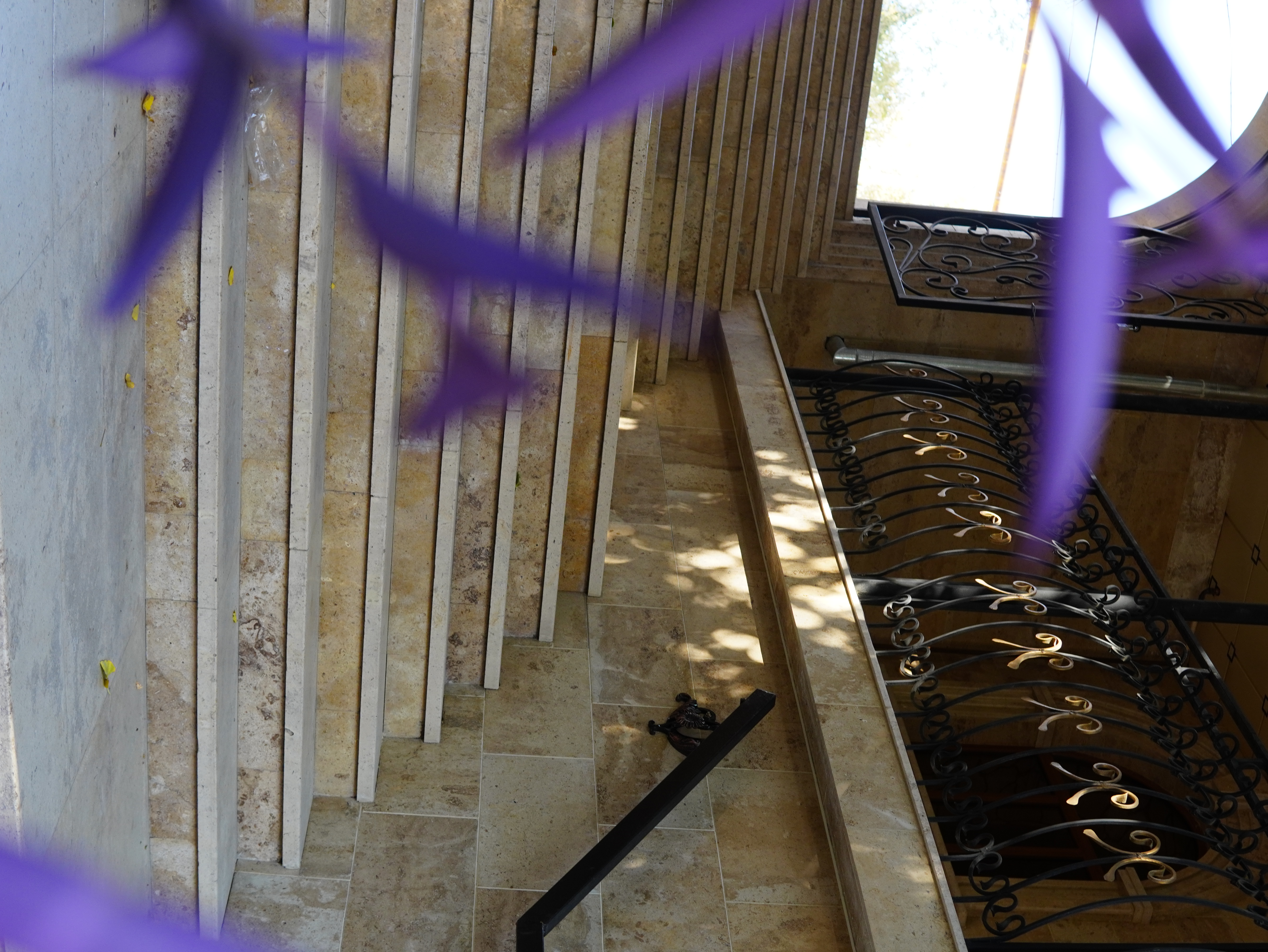 Travertine staircase