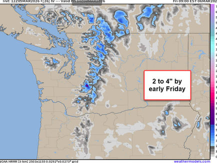 Weather map for march 5 snow forecast