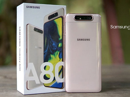 กล้องที่หมุนได้สามเลยส์กับ Samsung Galaxy A80