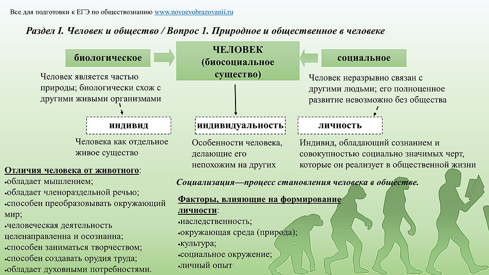 Природное и общественное в человеке