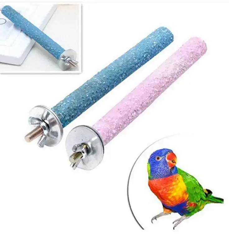Barra de Apoio 14+cm para Papagaios – Poleiro com Lixa de Bico e Garras