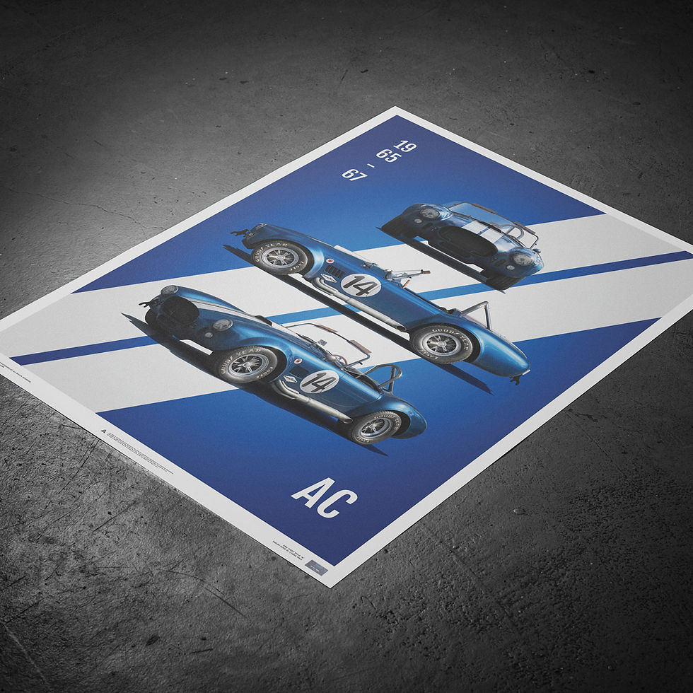 Thumbnail: Shelby-Ford AC Cobra Mk III - Blue - 1965 - Limited Poster