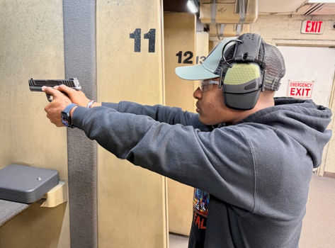 Great day instructing and shooting on the range.